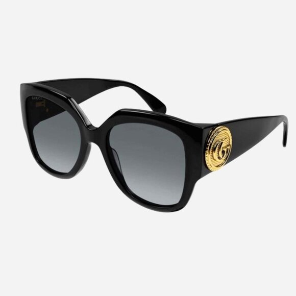 NEW GUCCI WOMEN BLACK SUNGLASSES - Picture 1 of 4